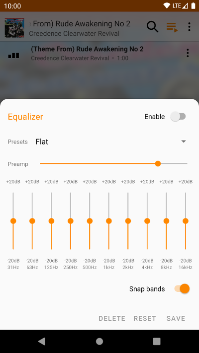 foobar2000 graphic equalizer presets